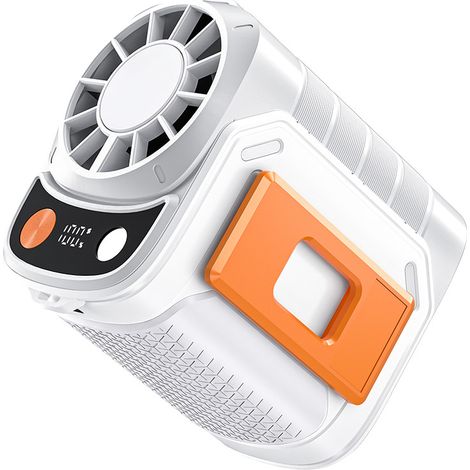 Ventilateur de taille transfrontalier 2026, portable et à suspendre à la taille, idéal pour les chantiers extérieurs, avec fonction de compression de glace et batterie de 6000 mAh. (1/5)