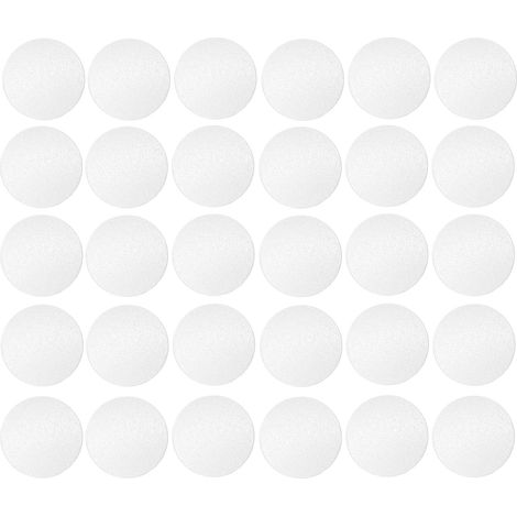 30x Cache vis adhésif autocollant diamètre 20mm bouchon trou meuble table chaise maison, blanc PE (1/3)