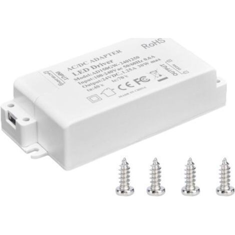 30W LED Light Transformer DC 24V 1.25A Constant Voltage Power Supply AC 100‑240V LED Strip Lighting Accessories (1/5)