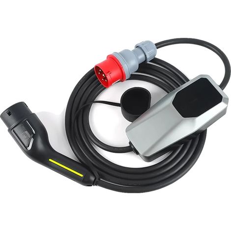 Chargeur de VE, compatibilité Type 1 et Type 2, options de courant réglables, 11kw 16A 3phases Type2 (1/2)
