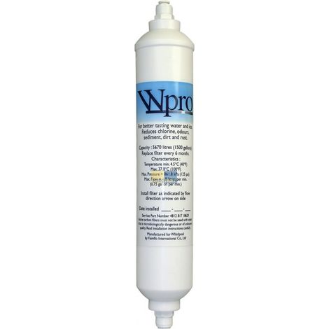 Ersatzteil - Wasserfilter-Kartusche WPRO USC100 - - SAMSUNG, LG, BEKO, AEG, DAEWOO, LIEBHERR, HAIER, BOSCH, SIEMENS, ARISTON HOTPOINT, NEFF, ELECTROLUX, DE DIETRICH, GORENJE, ARTHUR MARTIN ELECTROLUX (1/3)