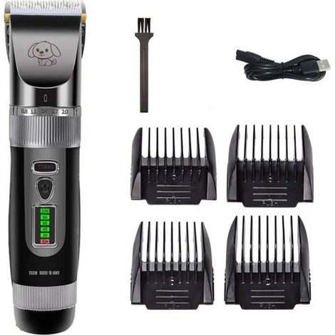 Tondeuse Électrique Pour Animaux - Lame En Céramique - Sans Fil - Étanche IPX7 - Batterie Au Lithium 3 H - Pour Chien Et Chat