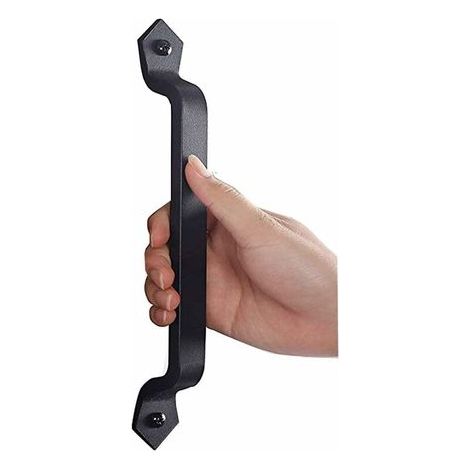Poignée de porte en fonte noire 11 pouces pour grange, garage et intérieur (1/5)