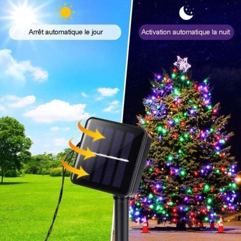 NALOOKAMIC GABRIELLE Guirlande Lumineuse Solaire Extérieur, 200 LED 8 Modes 22M Décoration Lumineuse Solaire Noël IP65 Imperméable Lampe Solaire Exterieur pour Jardin,Balcon,Terrasse, Mariage,Fête (Mu