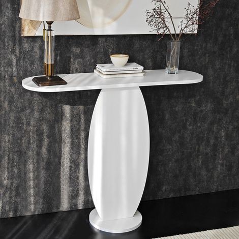 Consolle Ramacca, Colore Ripiano Bianco, 100x30x81h cm Bianco (1/5)
