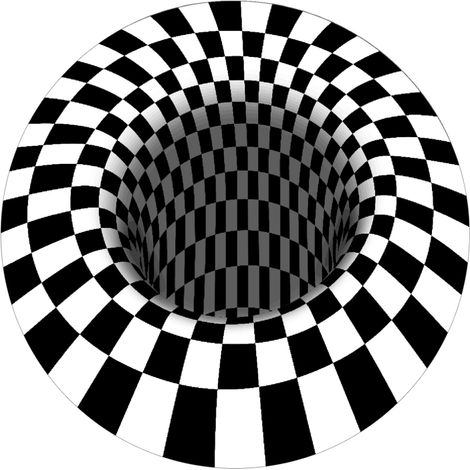 Tapis rond 3D à effet vortex, antidérapant, pour salon, salle à manger, chambre ou cuisine. (1/5)