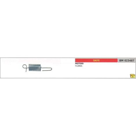 Molla ritorno leva regolatore giri DAYE per motore Y139VC 023487