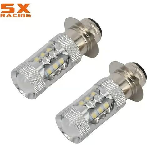 Ampoules de phare LED 80 W (lot de 2) pour Yamaha Big Bear Warrior Banshee Kodiak Grizzly Rhino Ttr Yfz Yfm 225 250 350 400 450 600 660 700 (1/5)