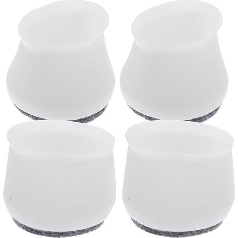 Lot de 4 Embouts en Silicone et Feutre pour Pieds de Table et Chaise, Légers et Faciles à Installer, Protection pour Sols en Librairie ou Restaurant (1/5)