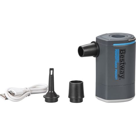TrAdE Shop Traesio - Pompa Ad Aria Gonfiaggio Powertouch Pocket A Batteria Ricaricabile 200l/min Luce Led 62322 - (1/5)