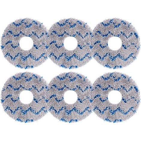 Lot de 6 Chiffon de Nettoyage de Rechange pour Ecovacs Deebot X1, X1 Omni Turbo, X1 Plus, T10, T20, T20 Max, T20 Pro Accessoires d'aspirateur (1/3)