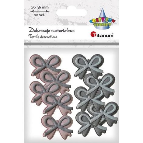 Fiocchi decorativi in tessuto 35x27mm mix 10 pezzi