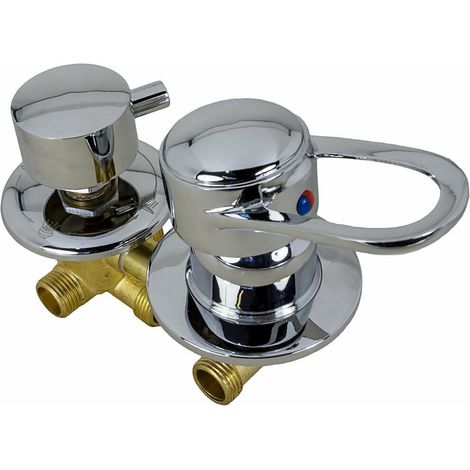 Ersatz-Armatur Einhebelmischer 4 fach Umschalter Dusche K50 9cm