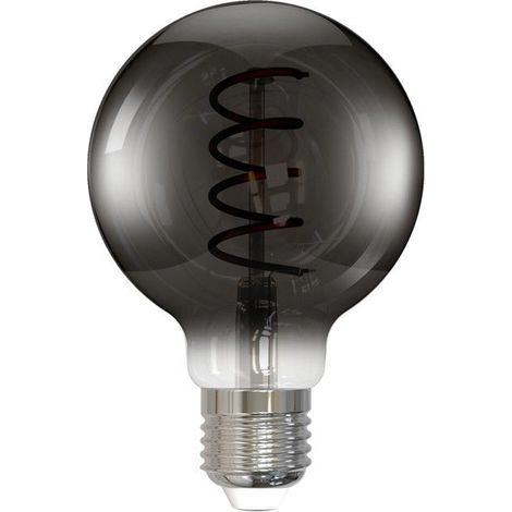 Ampoule filament LED - G80 - E27 - 4W (équiv. 15W) - Fumée, blanc chaud