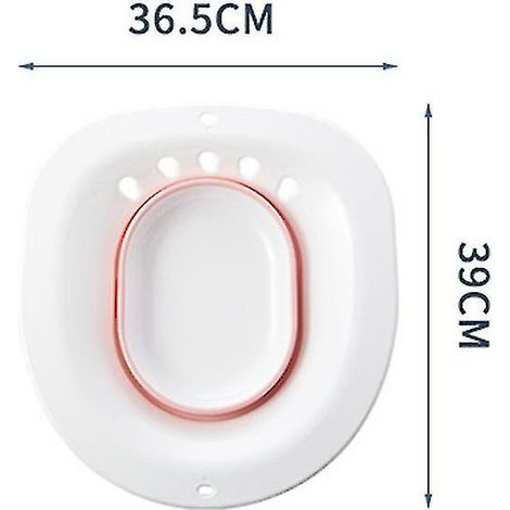Bain de siège pliable pour siège de toilette - Idéal pour les soins pendant la grossesse et après l'accouchement - Conçu pour les bains du périnée, les hémorroïdes et les soins anaux (1/4)