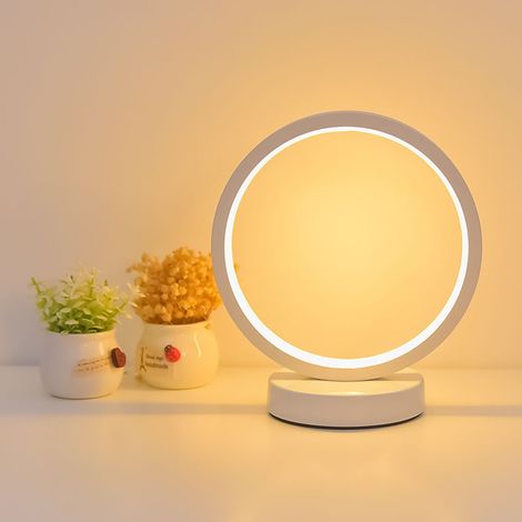 Lampe De Chevet - Commande Tactile - 3 Températures De Lumière - Dimmable - Alimentation USB - Pour Chambre À Coucher Salon Bureau - 1 Pièce (1/5)
