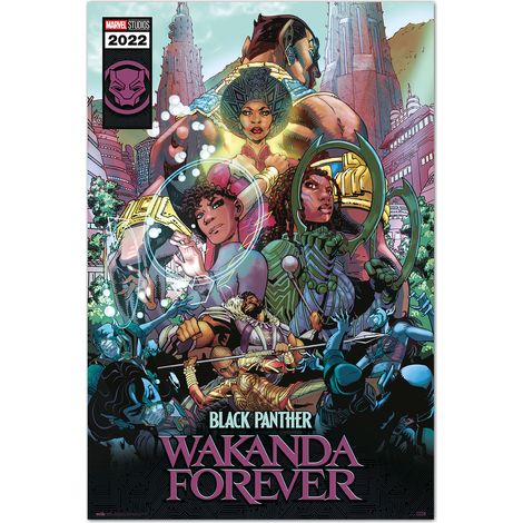 Poster marvel black panther wakanda forever fumetto