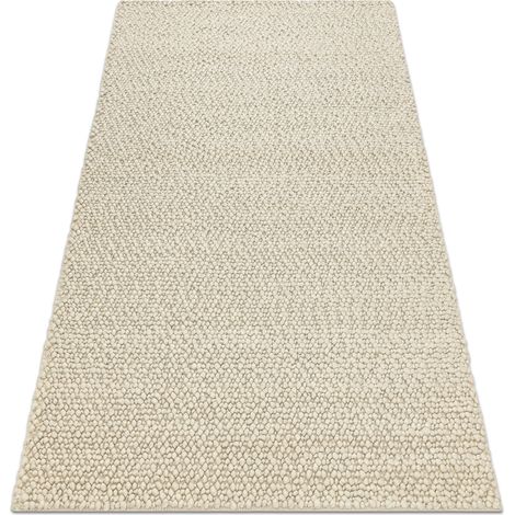 Tappeto in lana TAHAR 99005B crema / grigio - TESSUTO A MANO, uniforme beige 120x180 cm