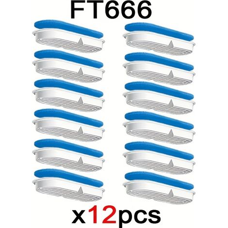 Lot de 12 cartouches filtrantes pour fontaine à eau pour chats – Filtres à charbon de rechange pour animaux de compagnie (1/2)