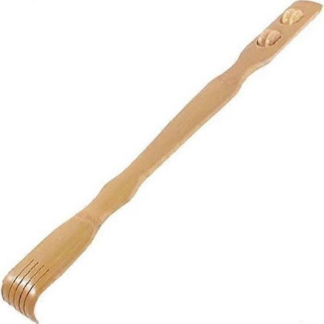 Lot de 2 masseurs dorsaux en bambou de Dependable Industries – Modèle à long manche avec rouleaux de massage pour l'automassage et le soulagement des démangeaisons. (1/5)