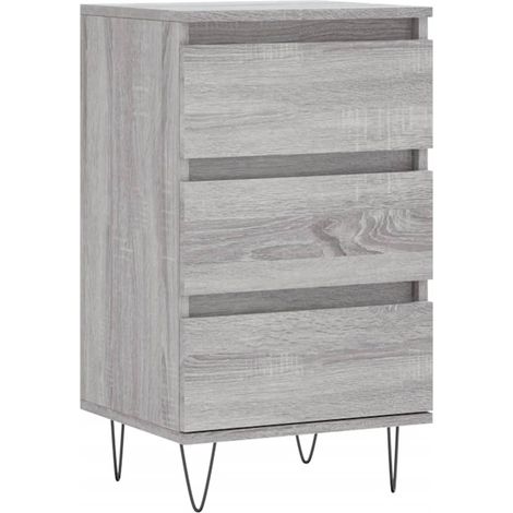 Credenza cassettiera mobile contenitore organizer cucina soggiorno salotto sonoma 40 x 35 x 70 cm legno ingegnerizzato grigio 020036354