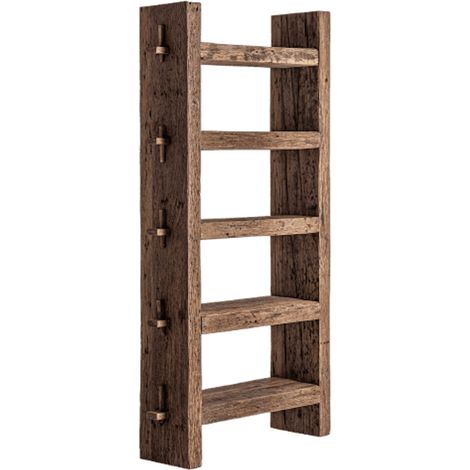 Bibliothèque bois massif recyclé Wader 116cm (1/5)