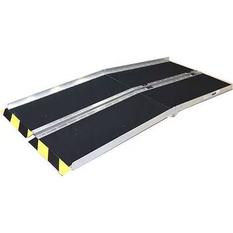 Rutschfeste Rollstuhlrampe faltbar Länge 305cm - 30 cm zu überwinden - RDPA70105 (1/5)