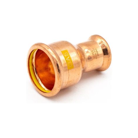 PrimaPress Copper 35x22mm Pressfit Gas Coupler - WRAS Approved (1/2)