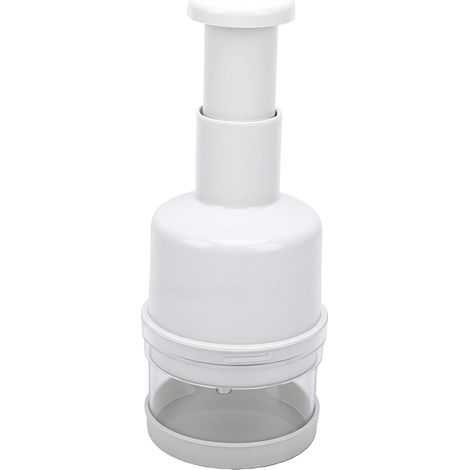 Hachoir alimentaire manuel légumes lames en acier inoxydable presse-ail hachoir levier outil de cuisine pour oignon gingembre Camping blanc (1/5)