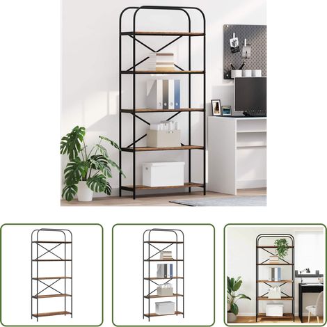 vidaXL Rangement salon - Étagère Bois ancien 80 x 30 x 183 cm Bois d'ingénierie (1/5)