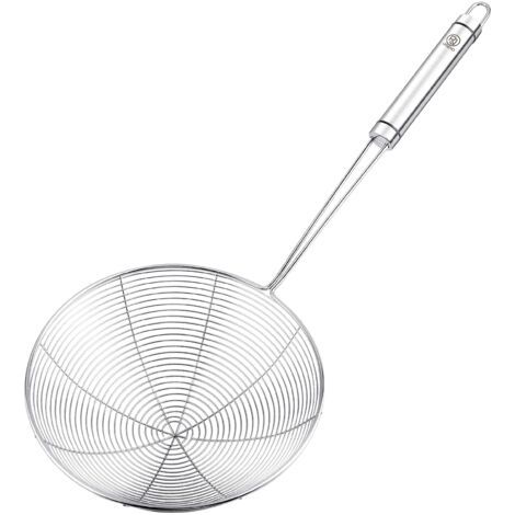 Küchenutensilien-Set aus Edelstahl, Spinnenseiden-Nudellöffel, feinmaschiges Küchensieb, Fettlöser, Festigtopf, Trennsieb