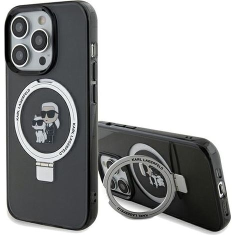 Karl Lagerfeld KLHMP13XHMRSKCK iPhone 13 Pro Max 6.7 negro/negro estuche rígido Soporte de anillo Karl&Choupette MagSafe (1/5)