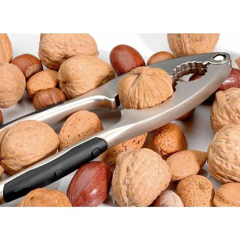 Trade Shop - Nussknacker Edelstahl Edelstahl Satin rutschfester Griff -