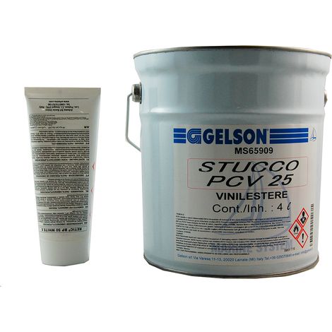 GELSON 65909 STUCCO PCV 25 VINILESTERE CON CATALIZZATORE 4 LT