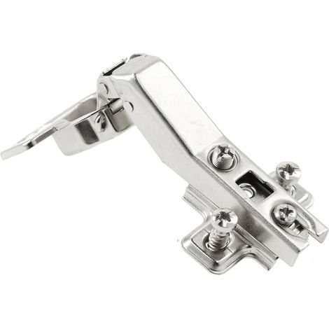 Charnière Angulaire 45 sans Ressort pour Système Push to Open Réglage 3D Boîtier diamètre 35mm Embase H2mm et Vis Euro Incluses pour Meuble d Angle (1/4)