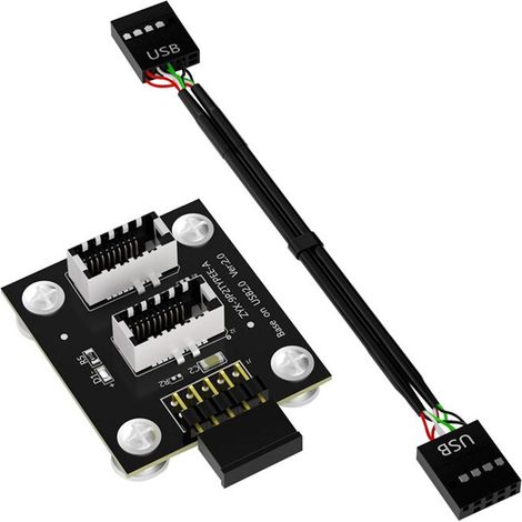 Compatibile con due porte USB 3.1 sul pannello frontale, adattatori da USB 2.0 a Type E, connettori a 9 pin per schede madri e adattatori per cavi di prolunga maschio. (1/5)