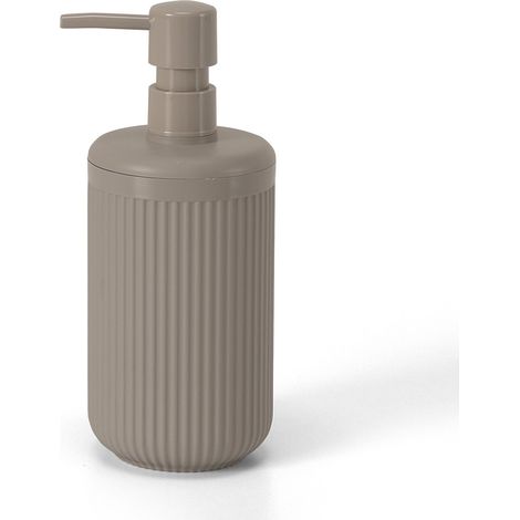 Dispenser sapone tortora in plastica rigida cannettata Arizona (1/5)