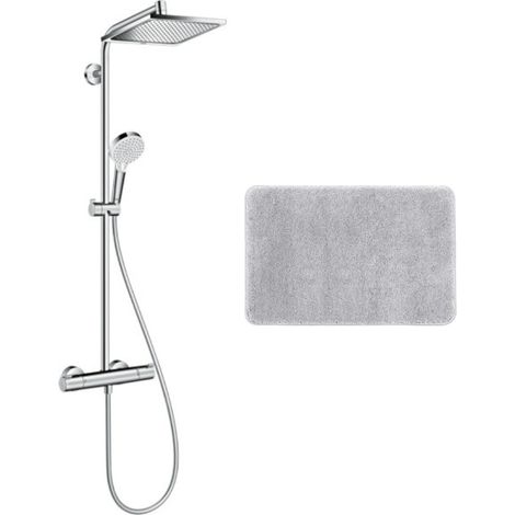 Hansgrohe set de douche Crometta E 240 + cadeau gratuit tapis de salle de bain Swis Aqua Technologies, gris (27271000-DSE) (1/5)