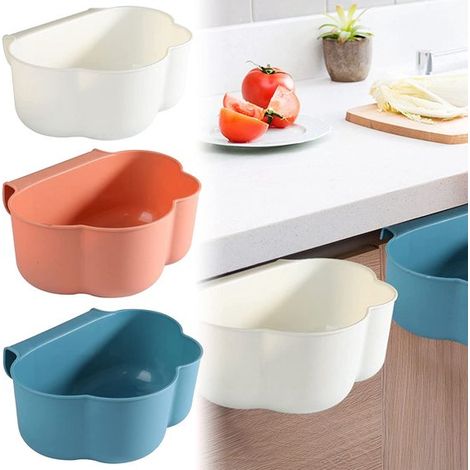 Lot de 3 poubelles suspendues, poubelles à suspendre pour placard, poubelles à suspendre pour porte de placard de cuisine, poubelles à suspendre pour bureau de cuisine, corbeille à papier suspendue (1/5)