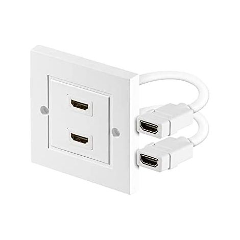 Wentronic MMK Wall Socket HDMI - Adaptador para cable (2 x HDMI) (importado)