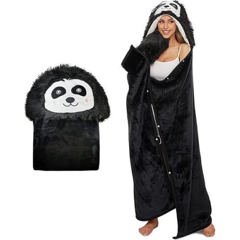 Couverture à Capuche - - Modèle Mignon - Flanelle Douce - Double Couche - Lavable (1/5)