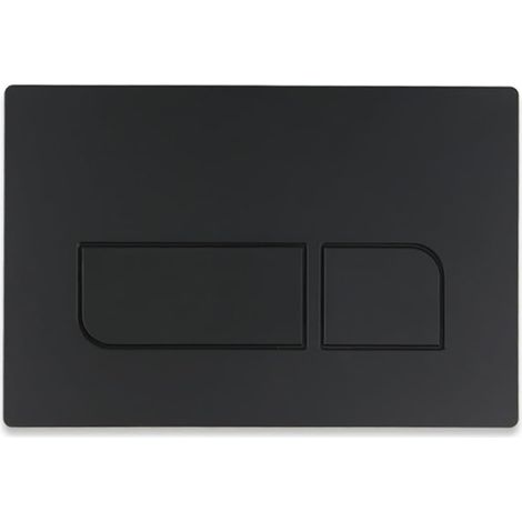 Plaque de commande WC suspendu compatible, plaque de déclenchement double chasse d’eau, finition Or/Blanc/Noir/Chrome, remplacement réservoir encastré (noir) (1/5)