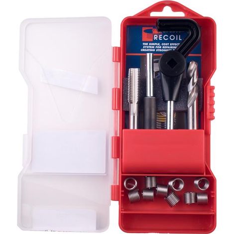 Recoil 33048 UNC Thread Repair Kit 1/4 - 20 TPI 15 Inserts RCL33048