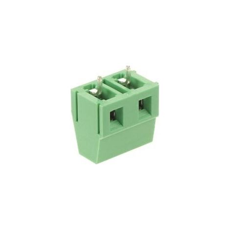 Bornier professionnel, 2 pôles, vert, au pas de 7 5mm