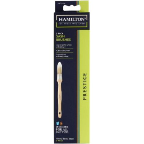 HAMILTON PRESTIGE SASH BRUSH SET 3PK