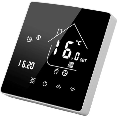 Thermostat intelligent écran tactile LCD programmable régulateur de température pour chaudière 95‑240V installation encastrée (1/5)