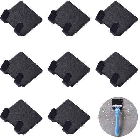 Lot de 8 porte-rasoirs adhésifs en plastique, supports de douche pour salle de bain et maison