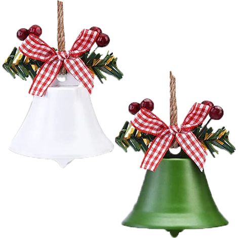 Clochette De Décoration - En Métal - Pour Arbre De Noël Porte Guirlande Couronne - Lot De 12 (1/5)
