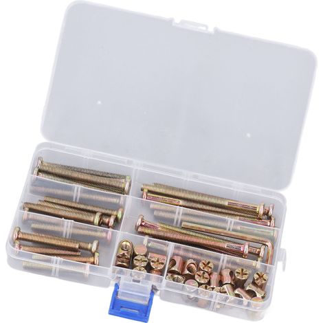Kit de vis M6 assorties, tête cylindrique avec écrous tête marteau et clé hexagonale pour réparation de pièces (1/5)