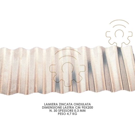 TA le ondulA e galvanisA e 90 x 200 cm A paisseur 0,30 mm fabriquA e en Italie